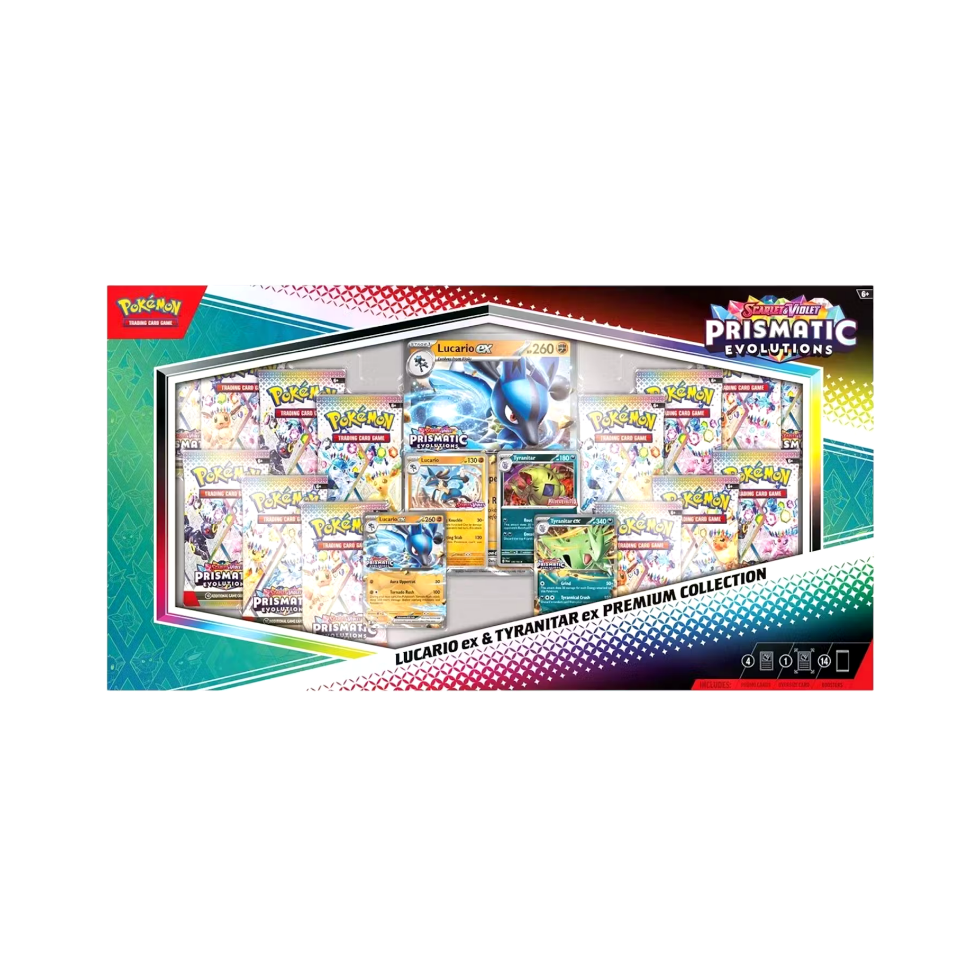 Prismatic Evolutions Lucario ex & Tyranitar ex Premium Collection