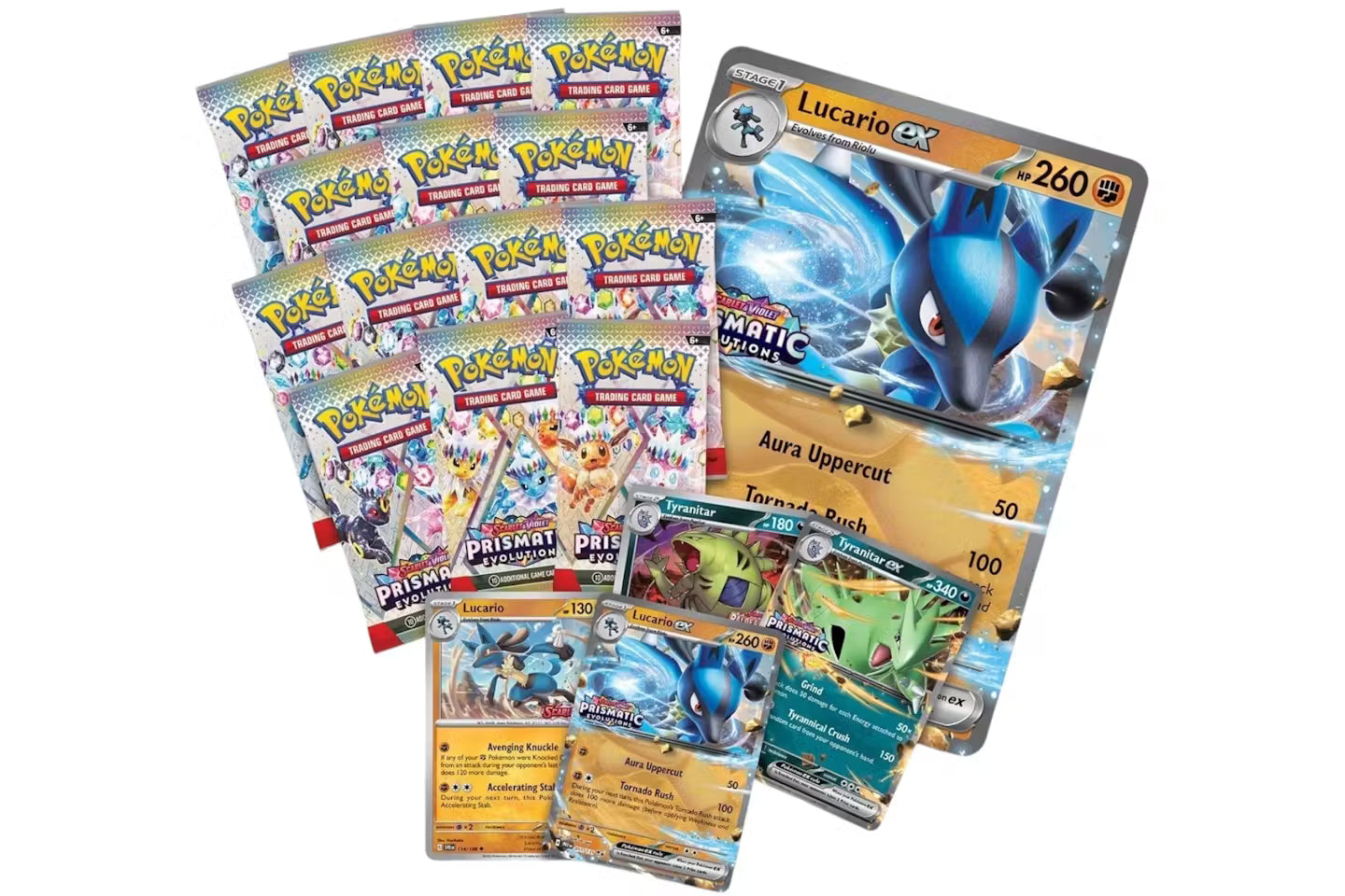 Prismatic Evolutions Lucario ex & Tyranitar ex Premium Collection