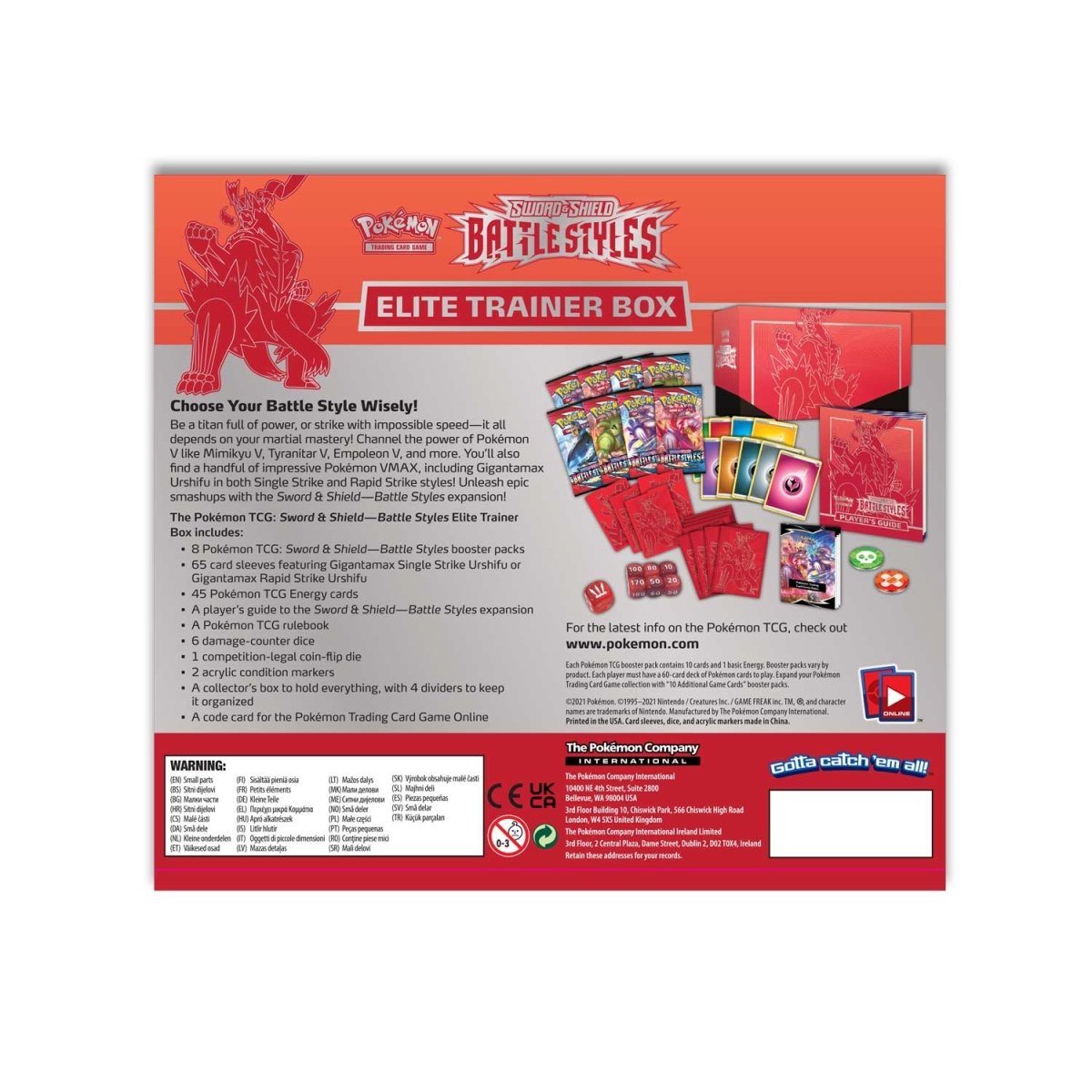 Pokémon TCG: Sword & Shield-Battle Styles Elite Trainer Box (Single Strike Urshifu)