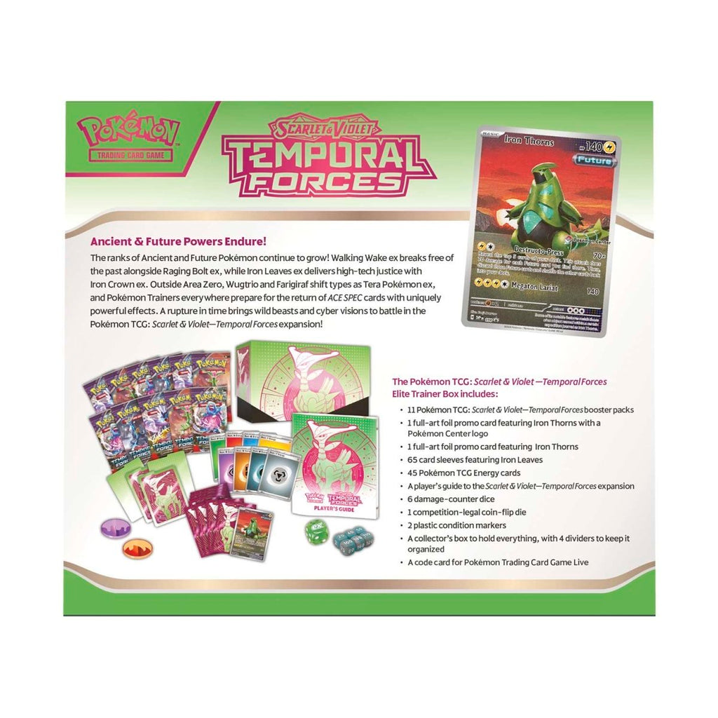 Pokémon TCG: Scarlet & Violet-Temporal Forces Pokémon Center Elite Trainer Box (Iron Leaves)