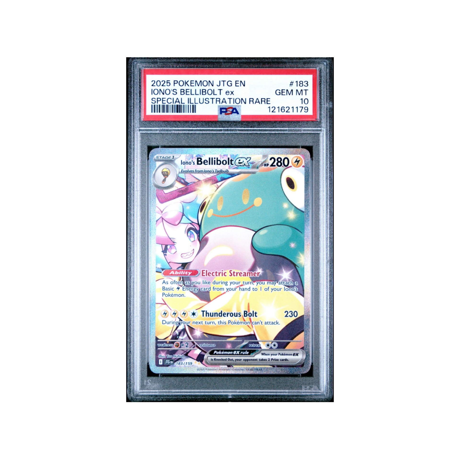 PSA 10 - Iono's Bellibolt ex 183/159 SIR SV Journey Together - Pokemon