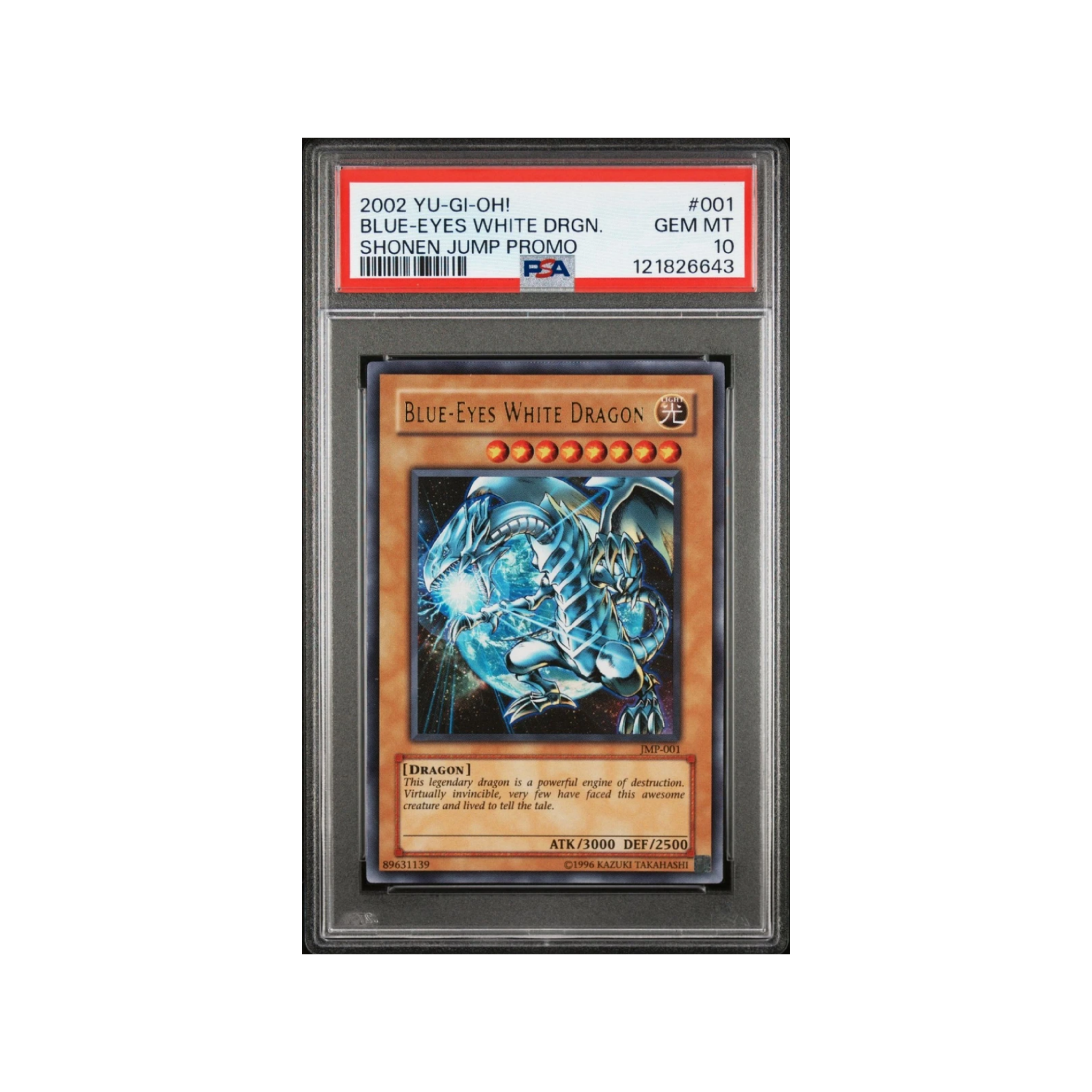 Yugioh Blue Eyes White Dragon Shonen Jump Promo JMP-001 PSA 10 Gem Mint